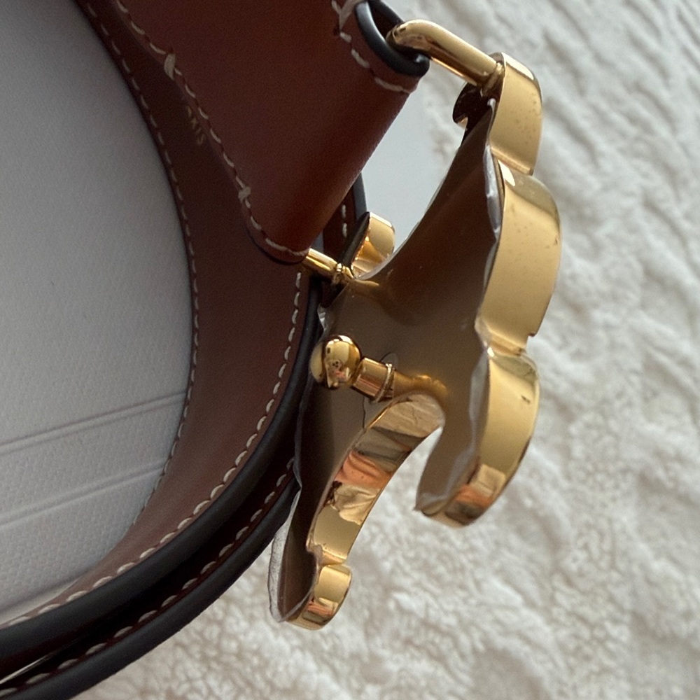 Celine Medium 25MM Triomphe Belt - Tan - Picture 3 of 7